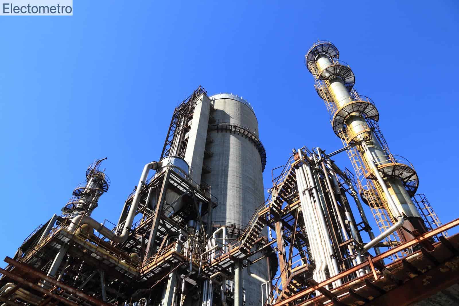 Low Angle Shot of Manufacturing Plant under Blue Sky